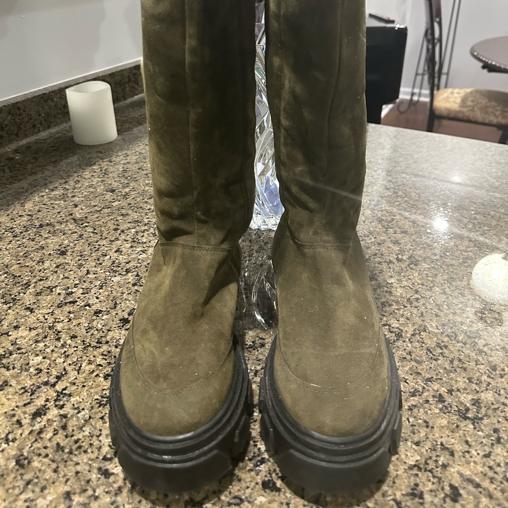 FARM Rio Embroidered Olive Boots